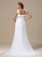 Straps Empire Waist Wedding Dress Maternity Custom Made Free