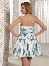 Cute Sweetheart Printed Fabric Spring Wear Homecoming Dress Under 80
