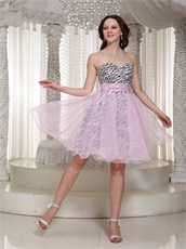 Make You Own Mini Light Pink Attend Party Prom Dress Zebra Inside