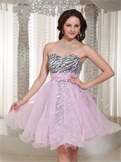 Make You Own Mini Light Pink Attend Party Prom Dress Zebra Inside