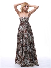 Alluring Multi-color Leopard Prom Dress For Graduation At Sales Promotion