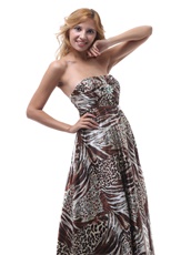 Alluring Multi-color Leopard Prom Dress For Graduation At Sales Promotion