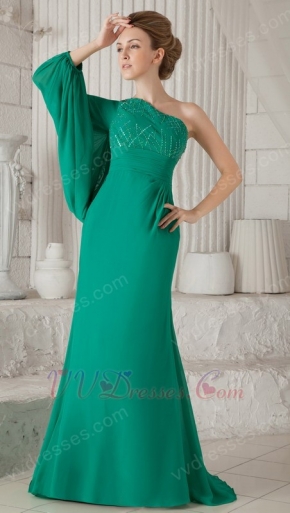 Turquoise Single Long Sleeve Mother of the Bride Dress