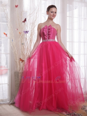 Deep Rose Pink Floor Length Evening Dress In California