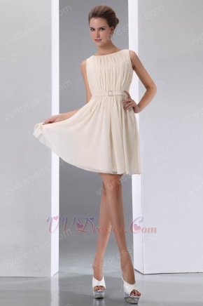 Simplie Scoop Antique White Homecoming Short Dress