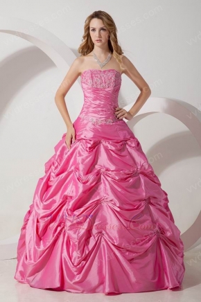 Classic Appliques Hot Pink Quinceanera Dress For Cheap