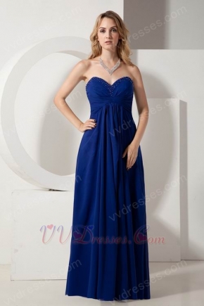 Cheap Floor Length Royal Blue La Femme Evening Dress