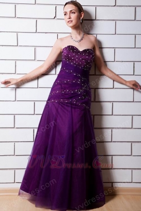 Beautiful Sweetheart Floor Length Pansy Evening Dress