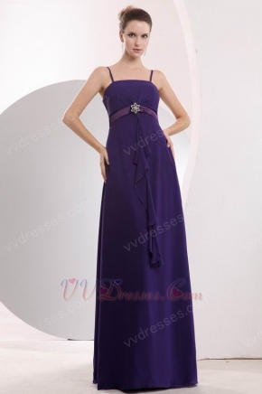 Pretty Spaghetti Straps Dark Slate Blue Style Prom Dress