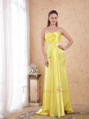 canary yellow evening gown