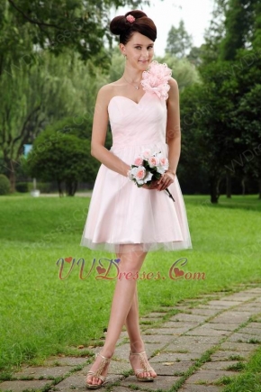 Inexpensive Baby Pink Bridal Party Bridesmaid Wear