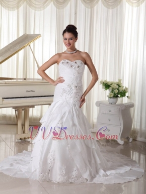 Designer Bridal Dresses Ready To Wear With Mermaid Layers Skirt Low Price