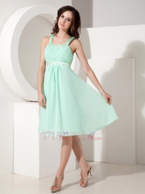 Pretty Apple Green Chiffon Junior Bridesmaid Dresses Cheap