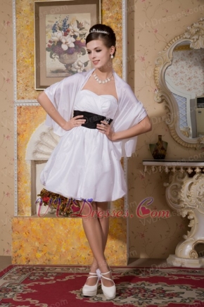 Modest Sweetheart Mini Skirt Short Prom Dress With Black Belt Knee Length Sexy