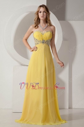 Beautiful Sweetheart Polychrome Bright Yellow Prom Dress