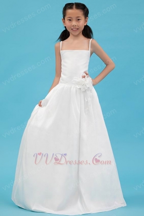 Affordable Spaghetti Straps A-line Taffet Flower Girl Dresses On Sale