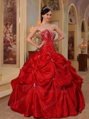 Beaded Wine Red Best Quinceanera Dress For Cheap