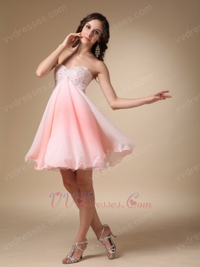 Fading Color Chiffon Fabric Cute Girls Sweet 16 Dress