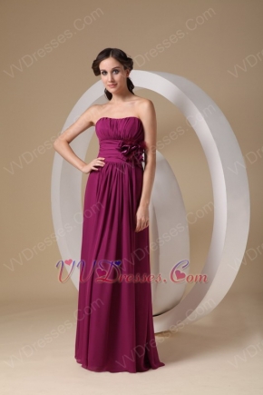 Ruby Chiffon Beach Bridesmaid Dresses For 2014 Wedding