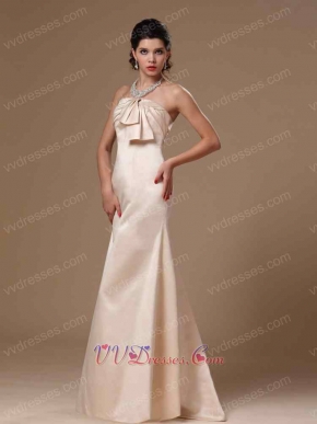 Strapless Champagne Satin Simple Prom Gowns In Alexander City Alabam