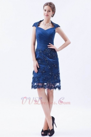 Best Short Navy Junior Homecoming Dress With Applique