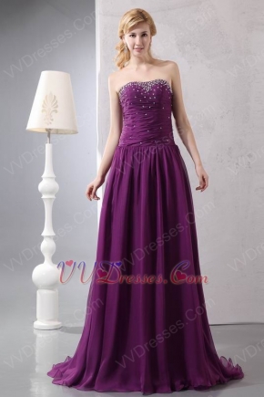 Affordable Purple Chiffon Evening Dress Shopping Online