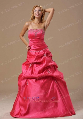 Coral Red Taffeta 2019 Thanksgiving Party Prom Dress Boutique