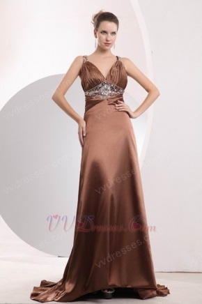 Modest Crystals Beaded Panel Train Sienna Evening Dress