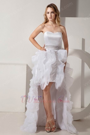 Ruffles Asymmetrical High Low Layers Skirt Sweet 16 Dress