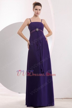 Pretty Spaghetti Straps Dark Slate Blue Style Prom Dress