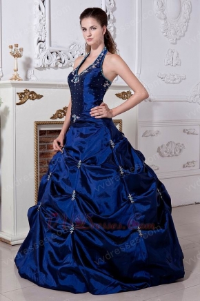 blue corset ball gown
