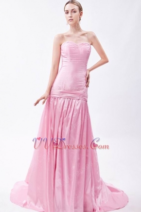 Cute Sweetheart Pink Taffeta Wholesale Prom Dress China