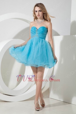 Sweetheart Crystal Aqua Dress For 2014 Cocktail Party