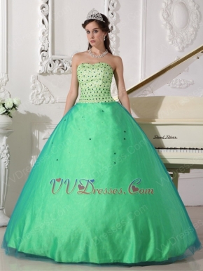 Apple Green Sweetheart Dress Spring Quinceanera Tulle Dresses