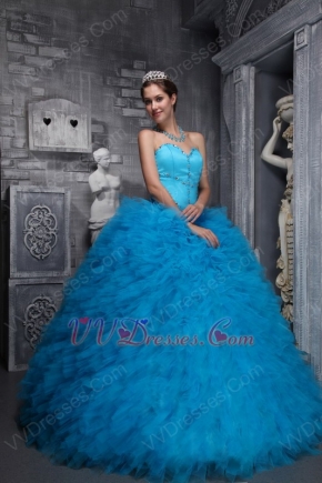 Cheap Price Sweetheart Azure Quinceanera Dress By Designer