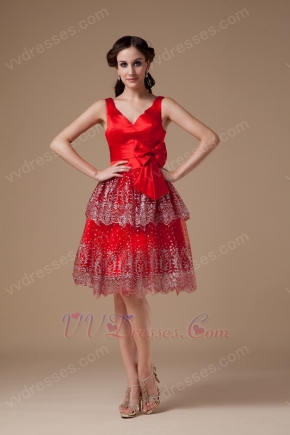 Red Corset Back Sequined Short Prom Dress For Sale