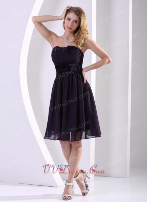 Darkest Purple Chiffon Dresses For Bridesmaid/Dama Special Occasion