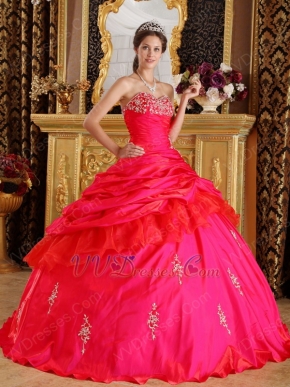 Inexpensive Floor Length Fuchsia Pretty Quinceanera Dress