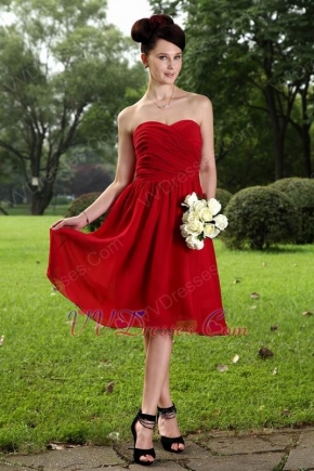 Custom Vintage Wine Red Bridesmaid Wedding Wear