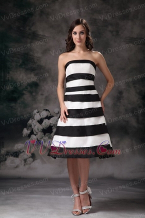 Black and White Ombre Layers Skirt Short Prom Dress 2014 Knee Length Sexy