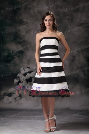 Black and White Ombre Layers Skirt Short Prom Dress 2014 Knee Length Sexy