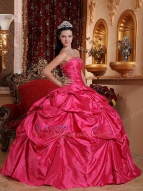 Famous Designer Deep Pink Dama Quinceanera Dress