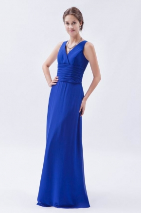 Cheap V-Neck Royal Blue Pro Party Dress For Sale