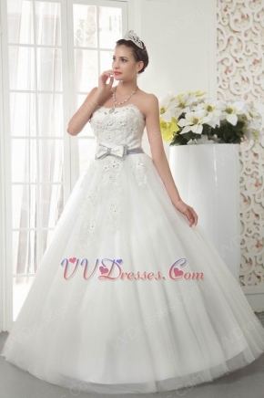 2014 Style Cheap Beading Bodice Lace Up Tulle Wedding Dress