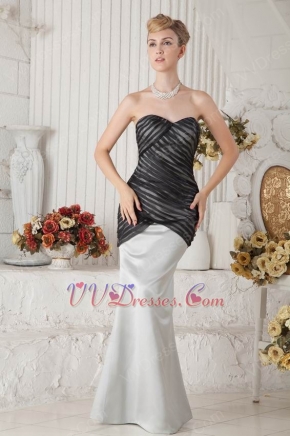 Discount Black Organza Covered Mermaid Gray Long Prom Dress Selling