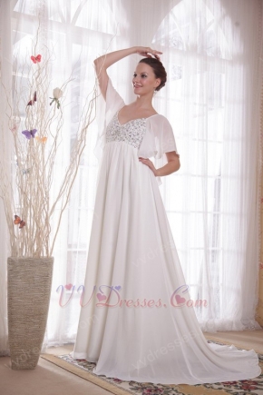 Maternity Wedding Dress With Butterfly Wings Design