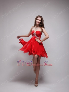 Sweet heart Mini-length Wine Red Sweet 16 Dress For Cheap