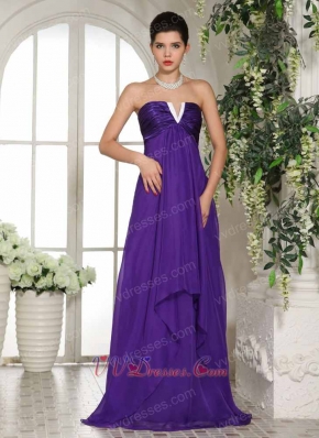 New Look V Shaped Eggplant Purple Prom Celebrity Dress Make You Own