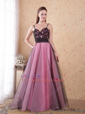 Spaghetti Straps Pink Evening Dresses Woman Wear Cheap