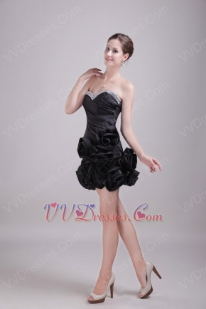 Black Sweetheart Mini-length Cocktail Dress For Cute Girl